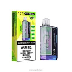 MOTI Beast Pro wegwerpdamp (5%, 10.000 trekjes) kiwi-passievrucht-guave MOTI vape kit België - DF4X46